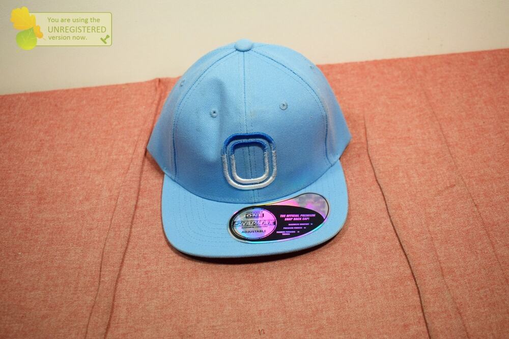 Overtime Adult Flat Brim Snapback 3D Ombre Embroidery Logo Baseball Hat Blue
